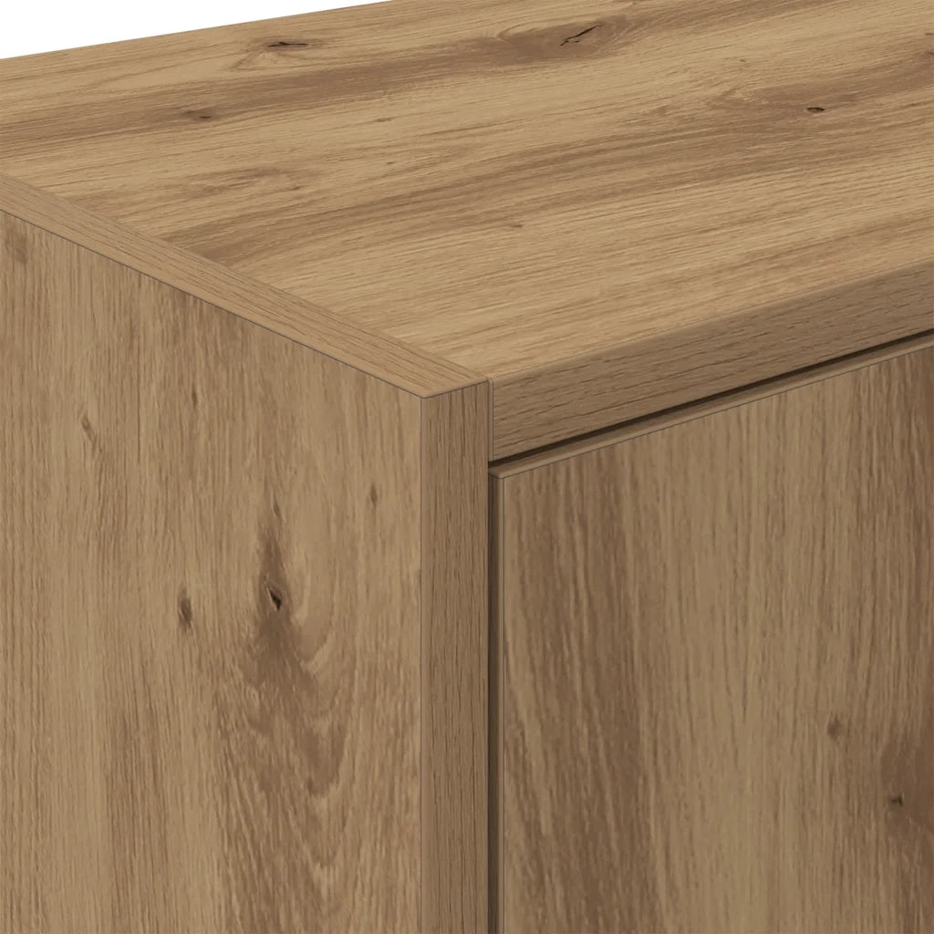 Pensili per Garage 2 pz Rovere Artigianale in Legno Multistrato 860642
