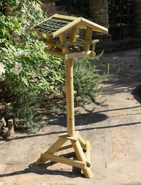 Mangiatoia per Uccellini 35x38xh100 cm Happiness in Legno FSC Naturale