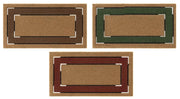 1 Pezzo Tappeto Zerbino Agugliato Side con Bordo 50 x 90 cm 3 Colori