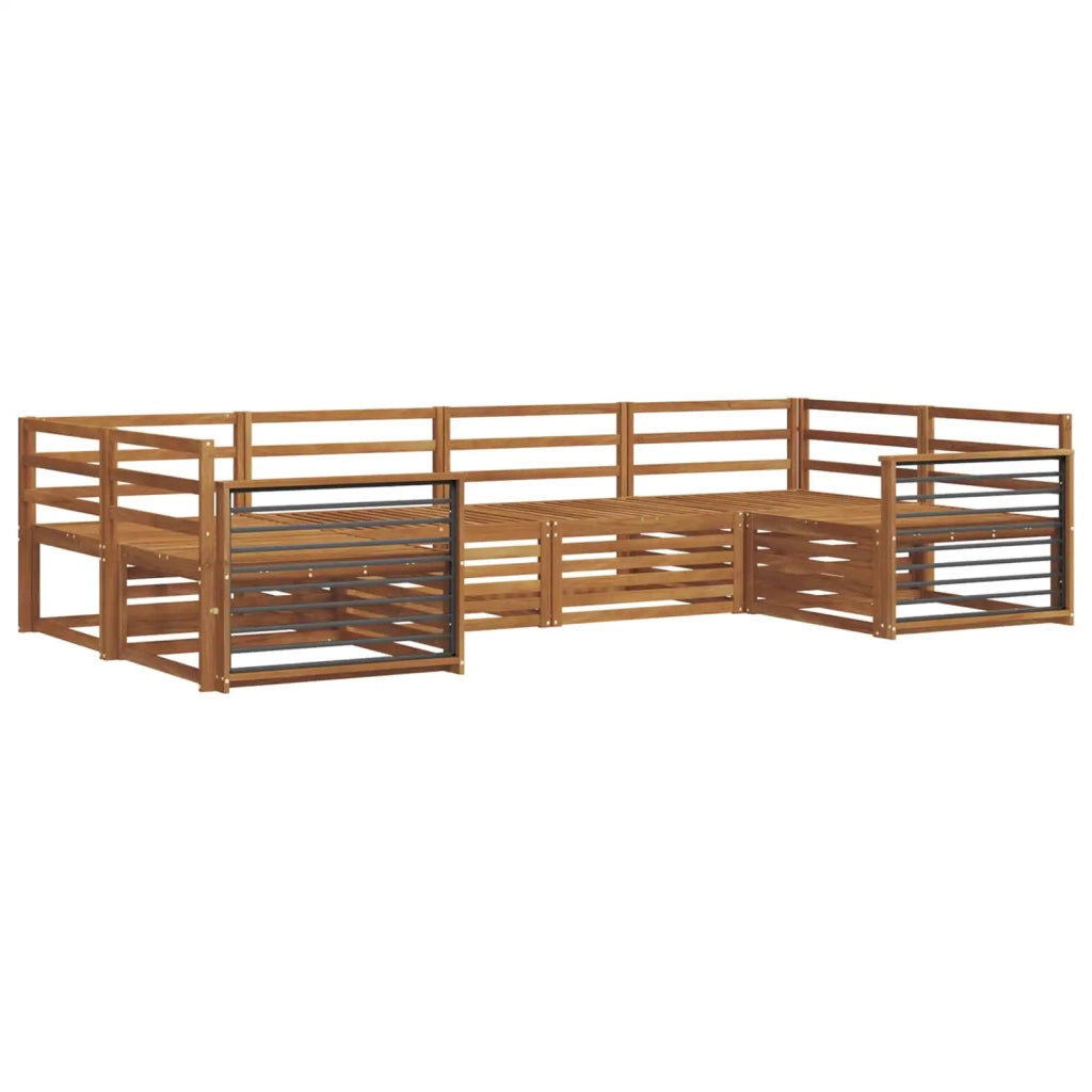 Set divani 6 pcs Naturale Legno di Acacia Massello