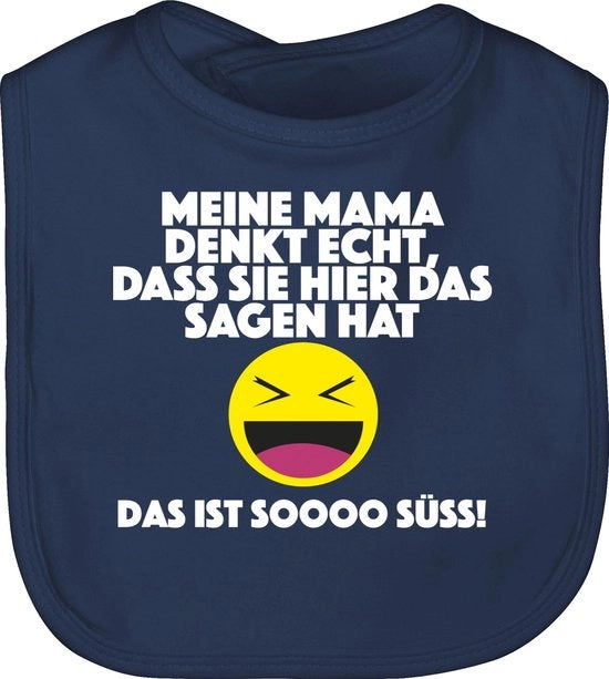 Assemini per Bambini - Spremi - Emoticon - Mamma pensa di essere la padrona di casa, è così carino! - Taglia Unica - Blu Marino - regalo per il compleanno del bambino, giocattoli divertenti, vere sentenze