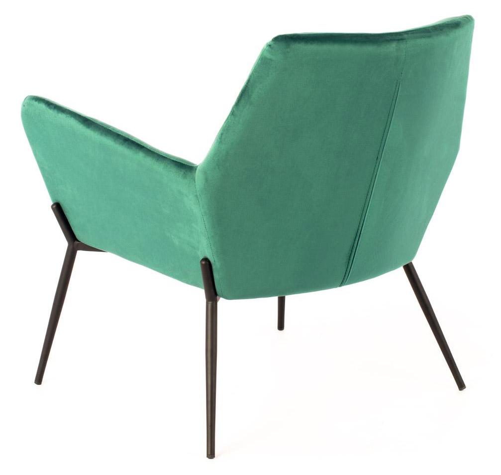 Poltrona Imbottita 54x71,5x70 cm in Velluto Verde