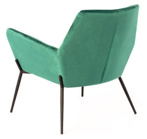 Poltrona Imbottita 54x71,5x70 cm in Velluto Verde