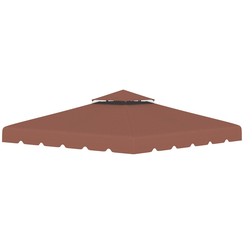 Tetto per Gazebo 3x3 m ¨C zephmum ¨C Marrone, Copertura Doppia, 8 Fori di Drenaggio