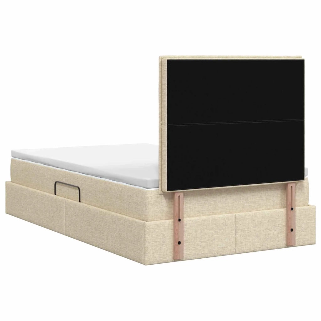 Letto con contenitore LED e materasso Crema 120 x 200 cm 3459877