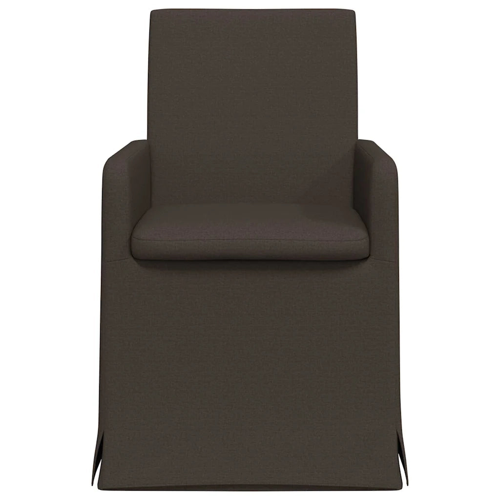 Sedie da pranzo 2 pcs Grigio scuro 57 x 67 x 95 cm Tela