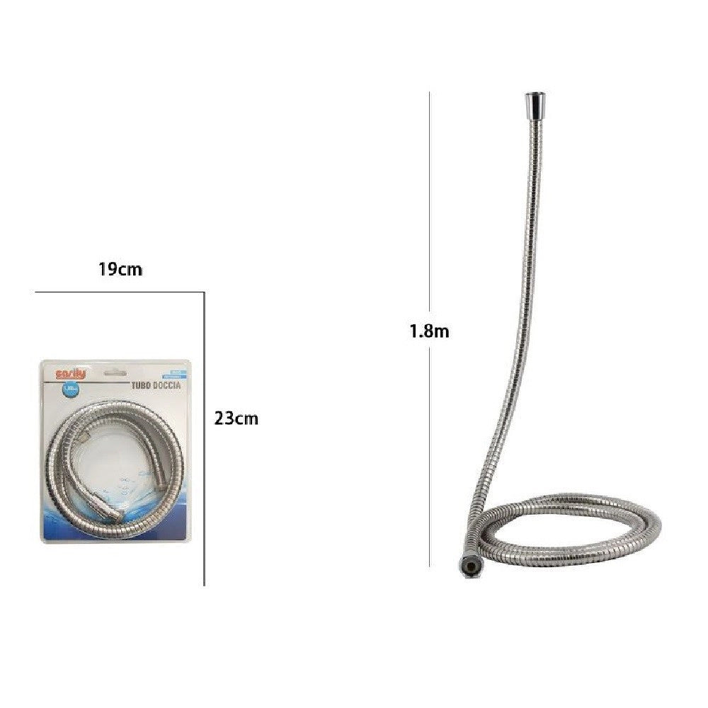 Trade Shop - Laccio Tubo Flessibile Doccia Vasca Bagno Acciaio Universale 1,8 Metri 69216 -