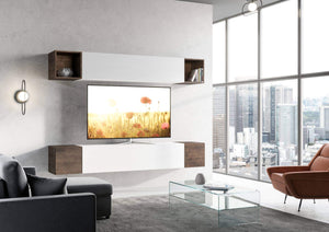 Composizione parete soggiorno A38 L.254 P.39,2 - ISOKA