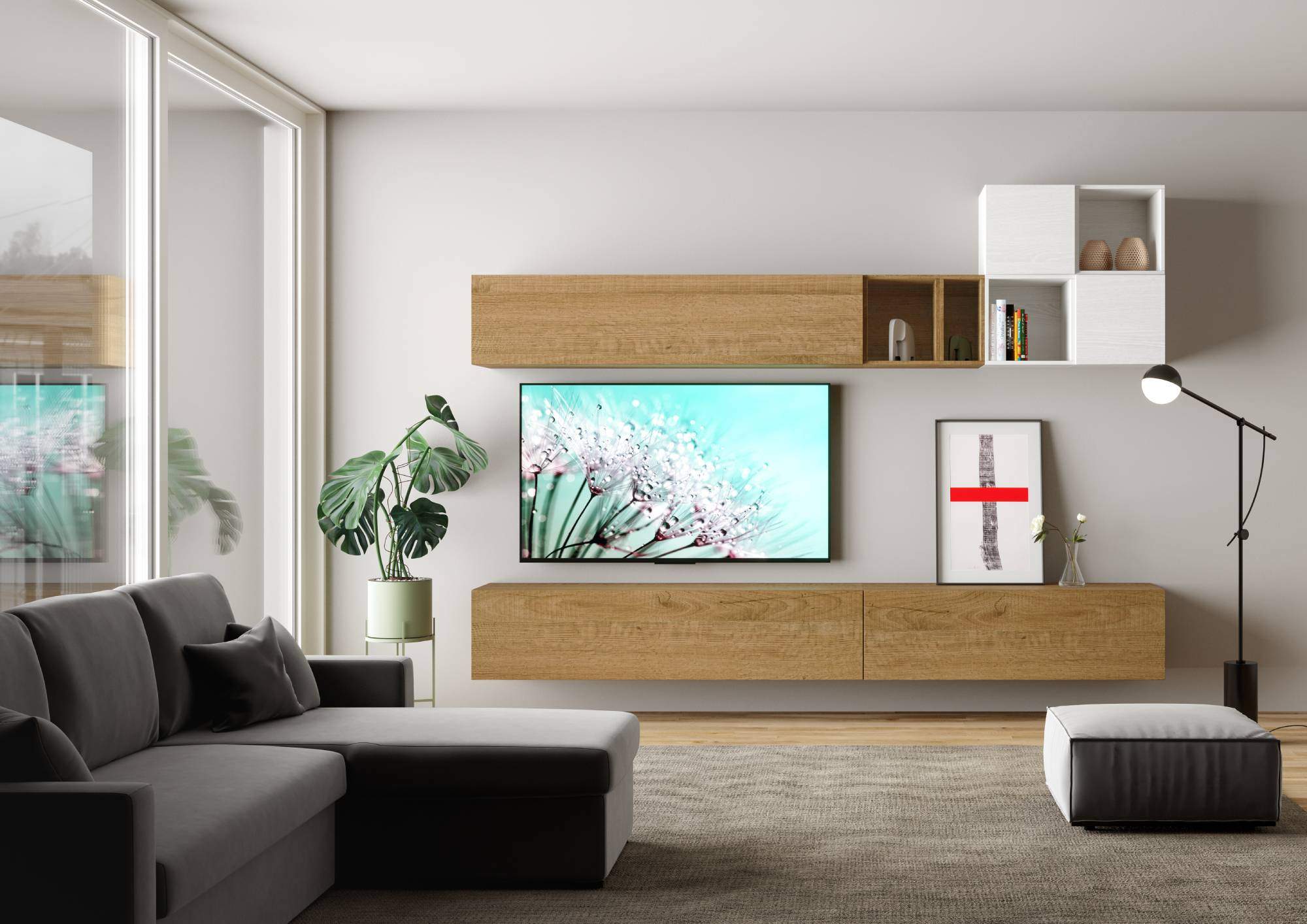 Parete Attrezzata A36 L.308 H.173,6 - ISOKA