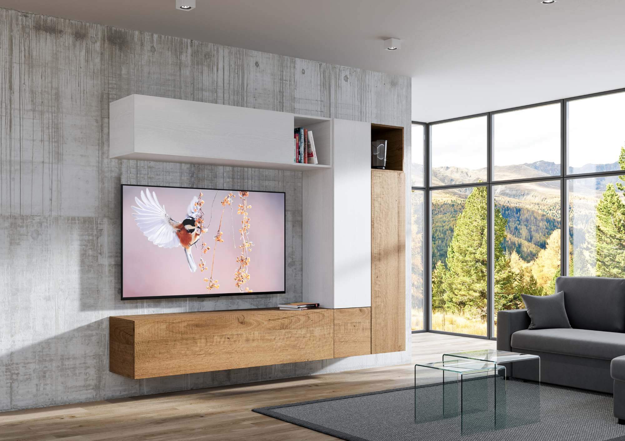 Parete Attrezzata A08 L.254 H194 P.39,2 - ISOKA