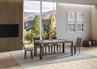 Tavolo da Pranzo Fix 90x180 in Nobilitato e Ferro Colore: Cemento