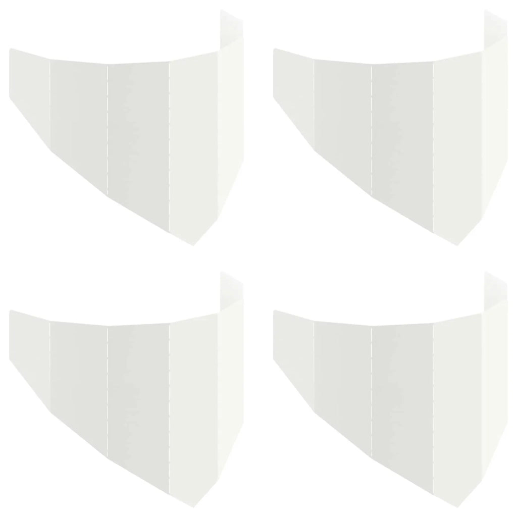 Bordura per Prato 4 pz 100 x 45 cm Acciaio Bianco 8008892