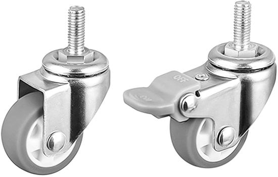 Set di Ruote Regolabili 38mm - Kit di 4 Ruote - Antiscivolo - Con Frizione - Per Interno/Esterno - Cuscinetti a Rulli Silenziosi - Ruote Regolabili