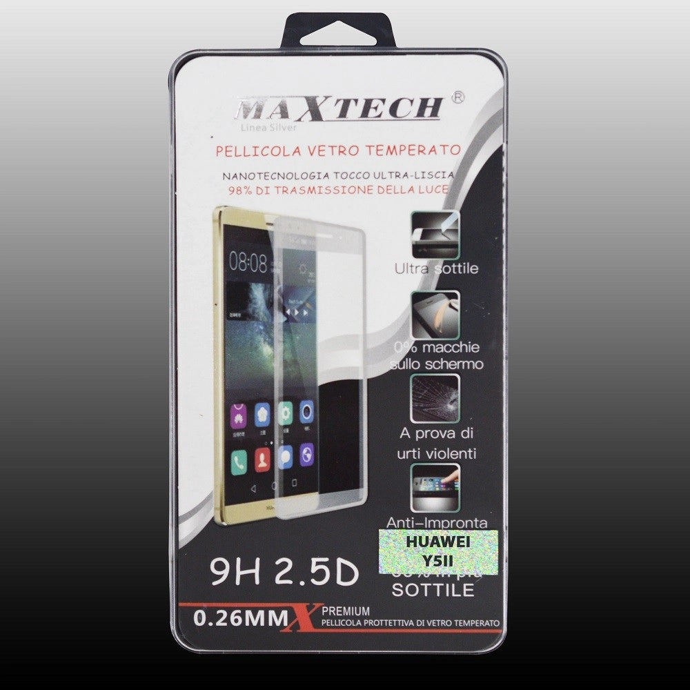 Trade Shop - Protettore Di Vetro Per Huawei Y5 Ii Pellicola Temperato Salva Schermo Maxtech P-y5ii -