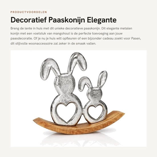 Decorazione Metallica per la Primavera - Piede in Legno di Mango - Accessorio di Design - Stendardo Decorativo - Figura Metallica