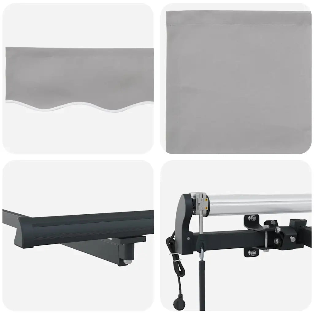 vidaXL Tenda Retrattile Grigio chiaro 400 x 200 cm