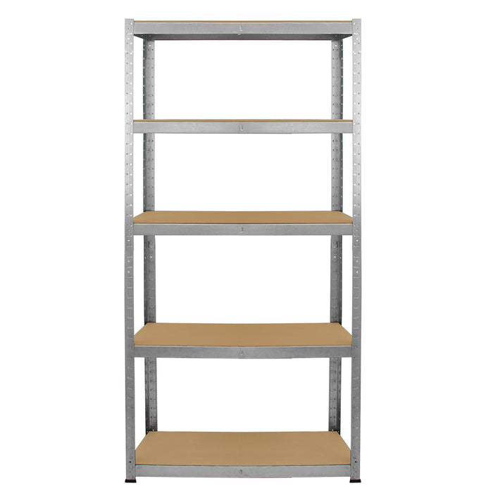 4 Scaffali in Acciaio Senza Bulloni Galwix Grigi Larghi 90cm per Magazzino e Box
