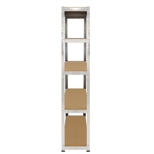 4 Scaffali in Acciaio Senza Bulloni Galwix Grigi Larghi 90cm per Magazzino e Box