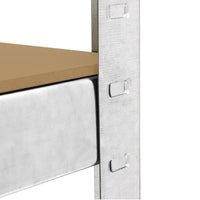 4 Scaffali in Acciaio Senza Bulloni Galwix Grigi Larghi 90cm per Magazzino e Box