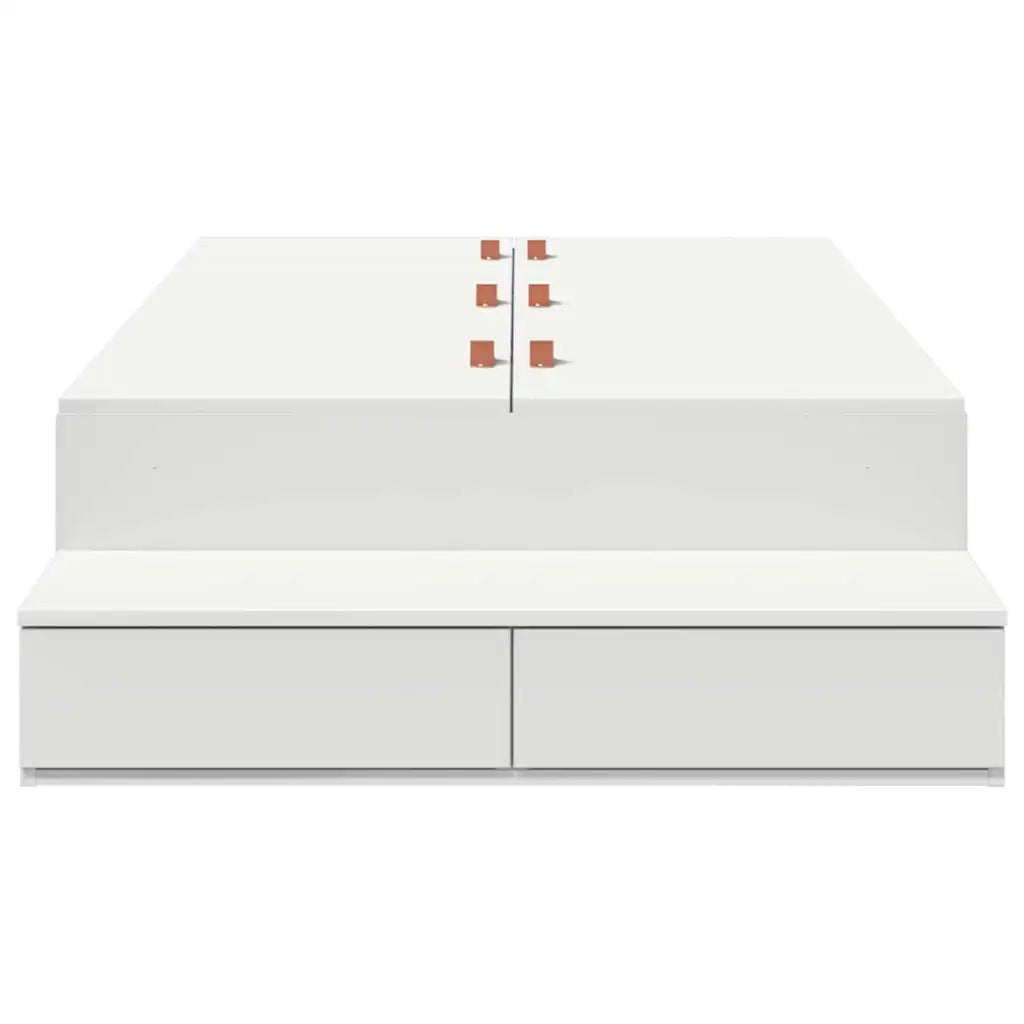 Struttura letto con contenitore Bianco 80 cm Legno multistrato 3335597