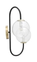 Lampada Da Muro Iron Black Cm 36X24X45
