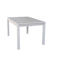 DEREK - set tavolo da giardino con sedie in alluminio cm 135/270x90x75 h