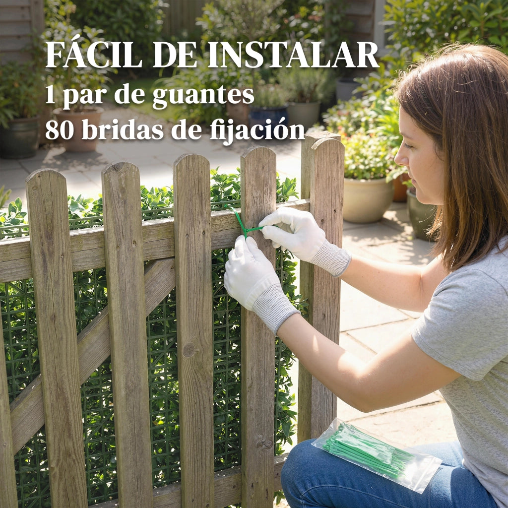 Set 6 Sedi Artificiali da Giardino 50x50 cm ¨C zephmum ¨C Verde, per Terrazza e Balcone