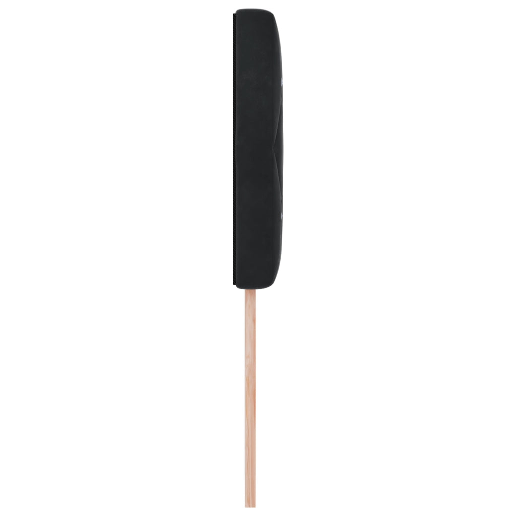 Testiera  con bottoni in cristallo e velluto nero 90 cm