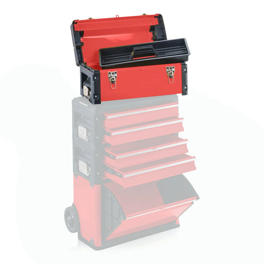 Cassetta portautensili, trolley Top-Box Comfort rosso