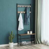 Appendiabiti Valora HSR41BX Organizzatore per corridoio in metallo marrone rustico