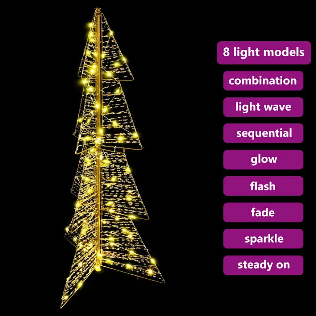 Albero di Natale | Decorazioni natalizie con 100 LED Bianco caldo 120 cm PET