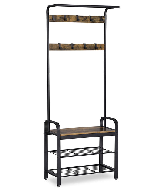 Appendiabiti Valora HSR40B Organizzatore per corridoio in metallo marrone rustico