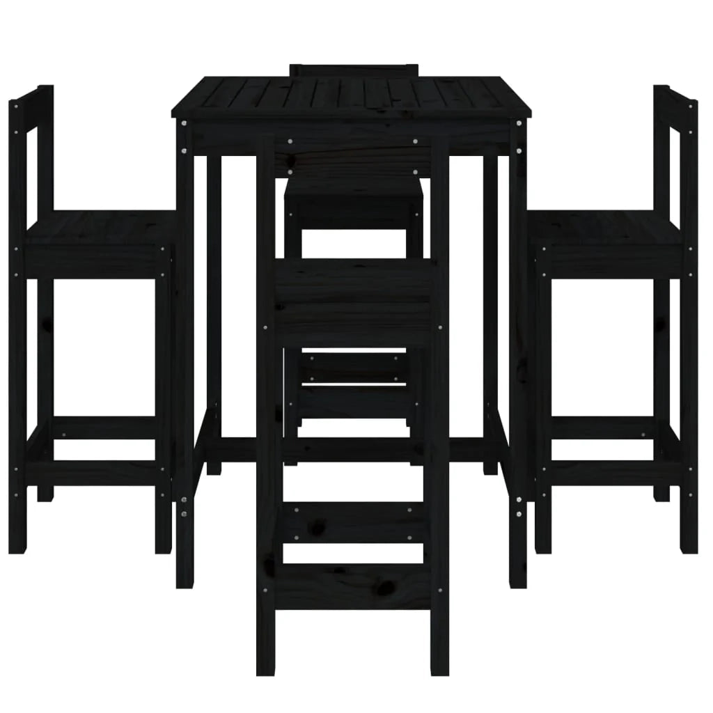 Set da bar da giardino in legno massello di pino nero da 5 pezzi 02_0013416