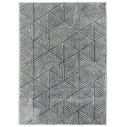Tappeto da soggiorno in stile moderno, lavabile, 150 x 80 cm, grigio scuro.