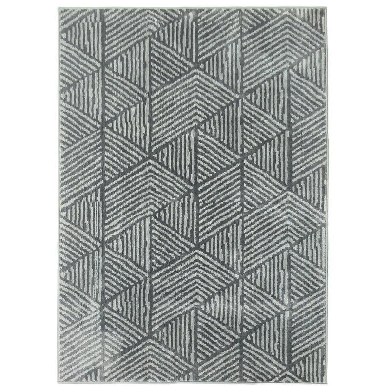 Tappeto da soggiorno in stile moderno, lavabile, 150 x 80 cm, grigio scuro.