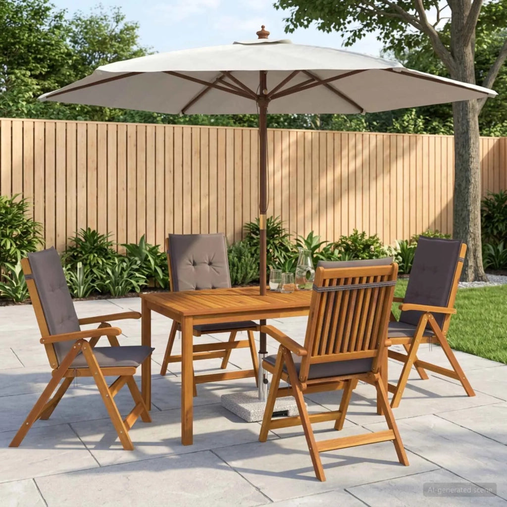Set da pranzo da esterno con ombrellone 6 pz Antracite 3438548