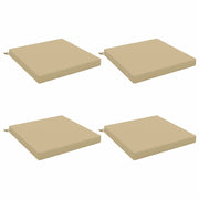 Cuscini per Sedia in 4 Pezzi SOEST 4 pz 100% Poliestere Beige 945076