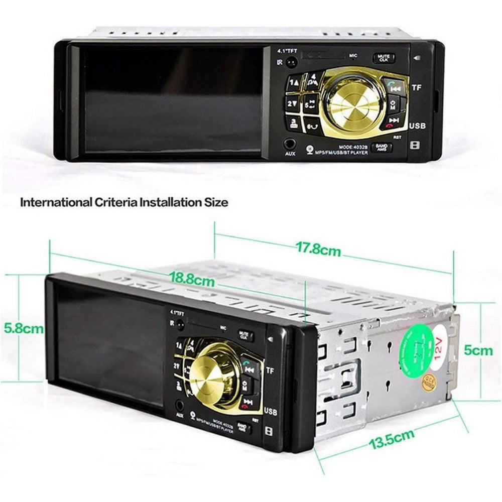 Trade Shop - Autoradio Auto Mp5 Player Telecamera Bluetooth Radio Audio Video Tf Usb 4032b -