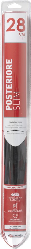 Spazzola slim posteriore 28cm â€“ 11 pollici universale