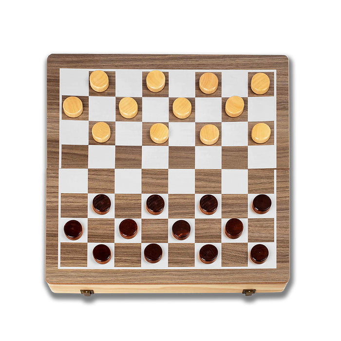 Scacchiera e Dama Magnetica Salvaspazio 2 in 1 da Tavolo 39.8x39.8 cm