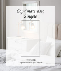 Coprimaterasso Trattamento Carbonio Salvamaterasso Traspirante Con Angoli Elasticizzati Antistatico Antiacaro Traspirante Regolatore Materassi  Bianco - Singolo