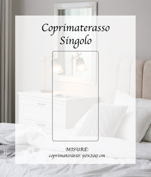 Coprimaterasso Trattamento Carbonio Salvamaterasso Traspirante Con Angoli Elasticizzati Antistatico Antiacaro Traspirante Regolatore Materassi  Bianco - Singolo