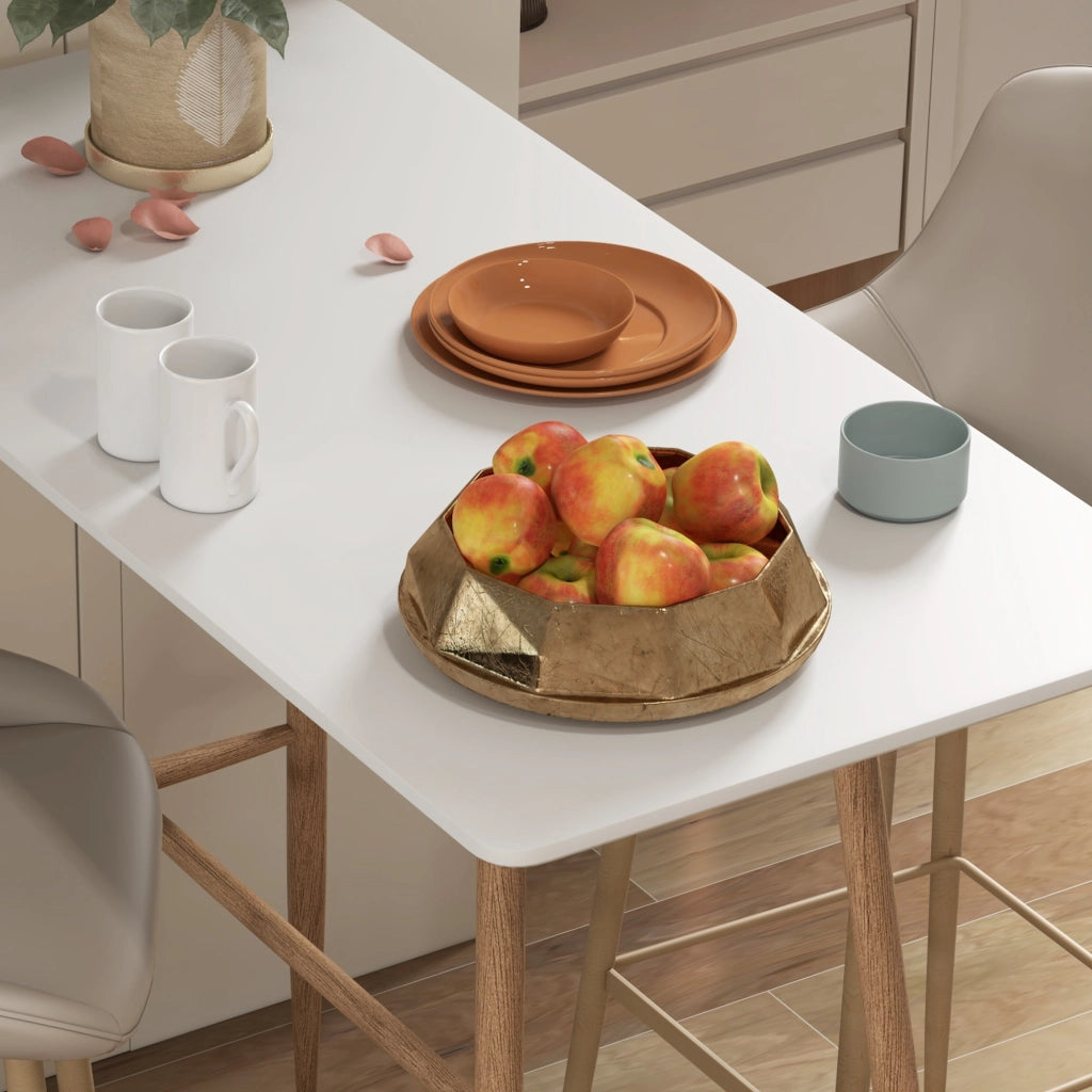 Tavolo da bar rettangolare 4 persone ¨C Minimal ¨C bianco effetto legno 118x58x98 cm