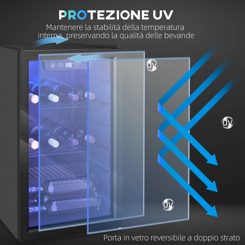 Cantinetta Vino Refrigerata ¨C zephmum ¨C 24 Bottiglie 68L Nera