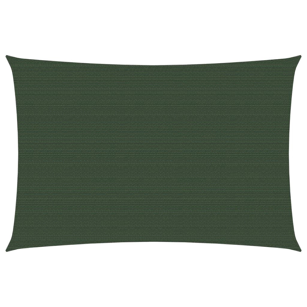 Vela ombreggiante/ombrellone 160 g/m² verde scuro 3 x 4,5 m HDPE 02_0009426