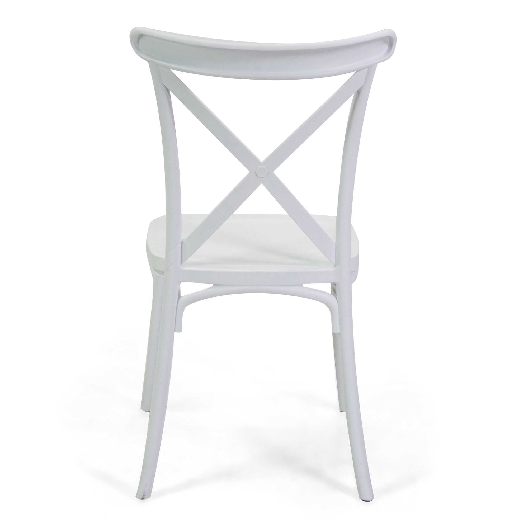 Sedia 47x51xh90 cm in Plastica Cross Bianco