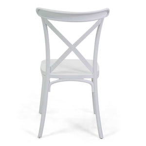 Sedia 47x51xh90 cm in Plastica Cross Bianco