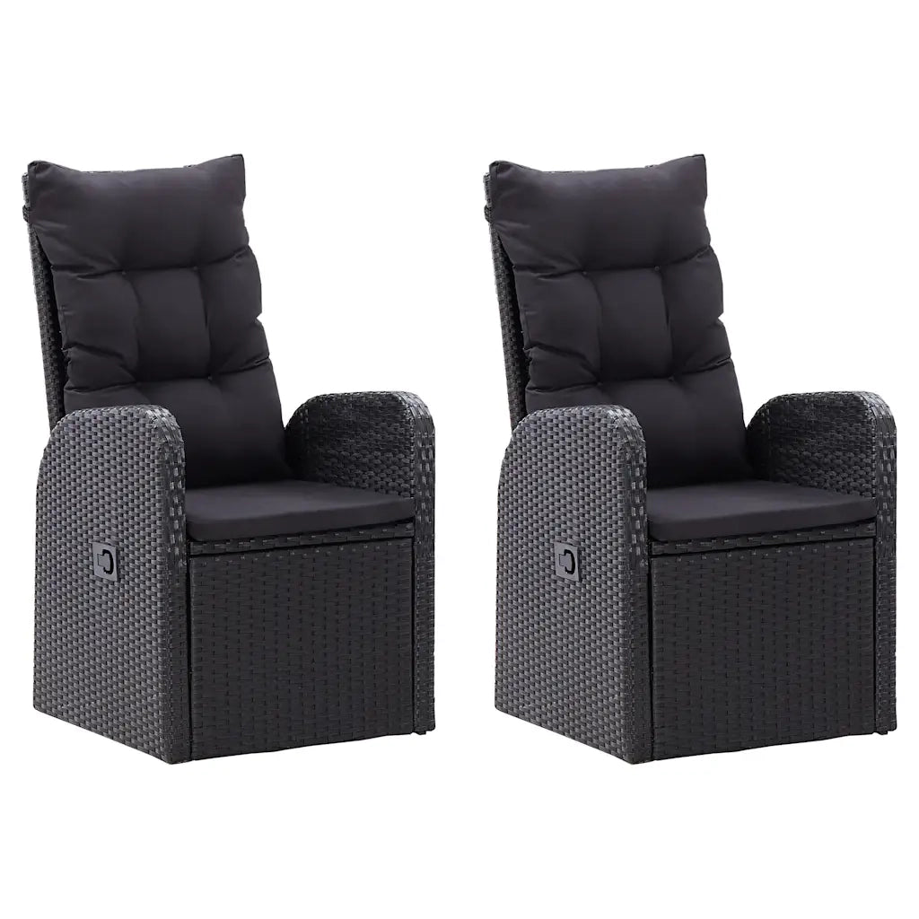 Set Mobili da Pranzo per Giardino 3 pz | Set Salotto da Giardino Nero