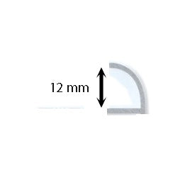 Capsula per profilo jolly proteggi angolo in pvc bianco : Modello - 6MM BIANCO