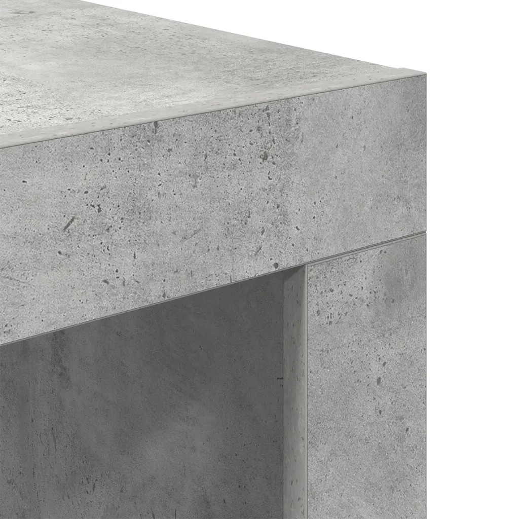 Tavolino da Salotto-Tavolino da soggiorno-Tavolo Grigio Cemento 50x50x35 cm in Truciolato
